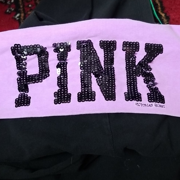 PINK Victoria's Secret | Pants u0026 Jumpsuits | 200s Vs Pink Sequin Roll Top Yoga  Pant | Poshmark